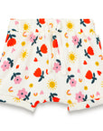 Toddler Girl Slouchy Shorts - Sunny Flower Print