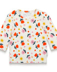 Toddler Girl Long Sleeve T-shirt - Sunny Flower Print