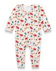 Toddler Boy Long Sleeve Zip Growsuit - Fox Forest Print