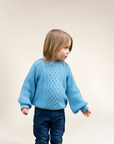 Sky Blue Cable Knitted Jumper