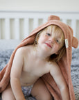 Hooded Baby Towel - Ginger red