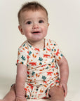 Toddler Boy Slouchy Shorts - Fox Forest Print