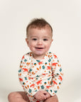 Toddler Boy Long Sleeve Bodysuit - Fox Forest Print