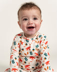 Toddler Boy Long Sleeve T-shirt - Fox Forest Print