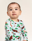 Toddler Boy Long Sleeve T-shirt - Forest Animal Print