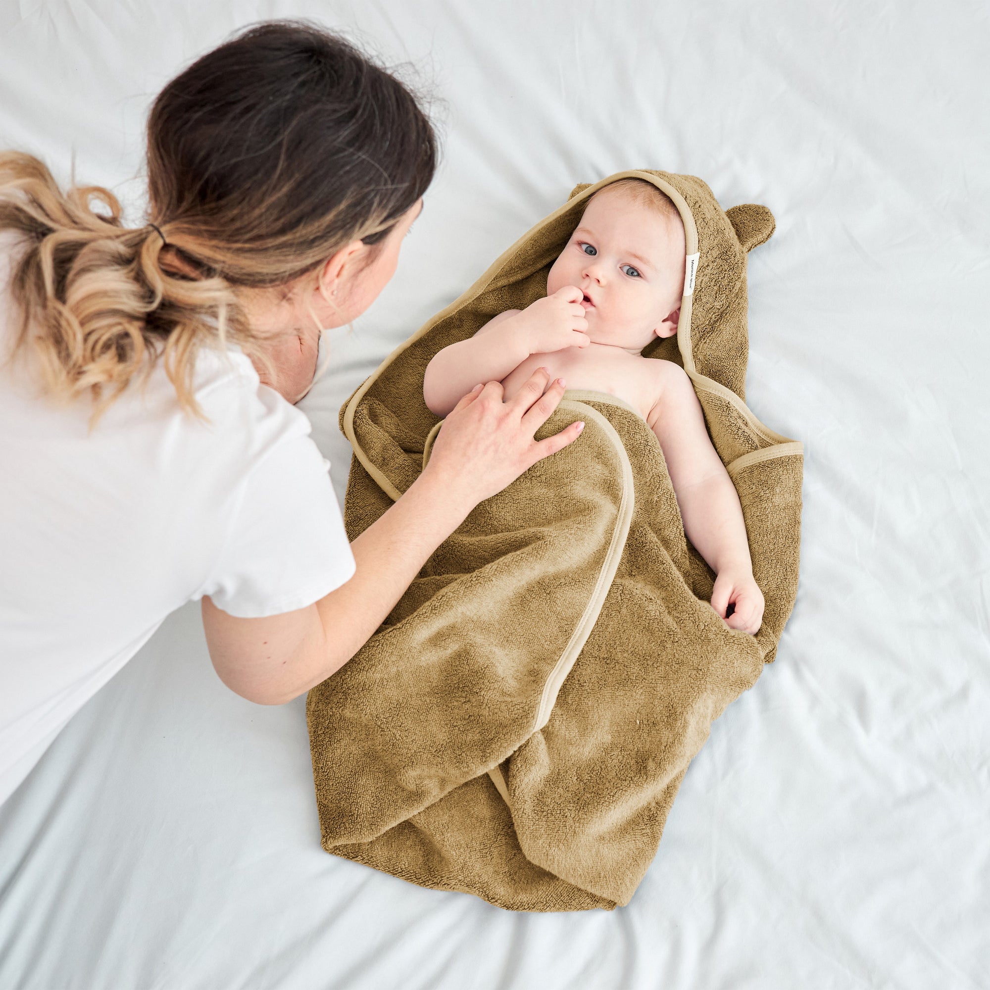 Hooded Baby Towel - Brown Sugar