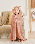 Hooded Baby Towel - Ginger red