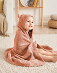 Hooded Baby Towel - Ginger red