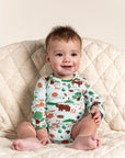 Toddler Boy Long Sleeve Bodysuit - Forest Animal Print