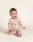 Toddler Boy Long Sleeve Zip Growsuit - Fox Forest Print